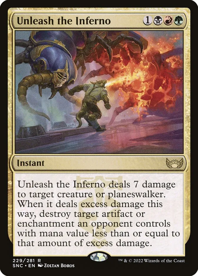 2022 Streets of New Capenna Unleash the Inferno #229 rare card image