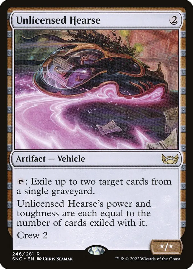 2022 Streets of New Capenna Unlicensed Hearse #246 rare card image