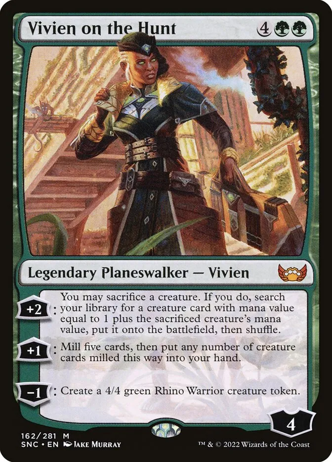 2022 Streets of New Capenna Vivien on the Hunt #162 mythic card image