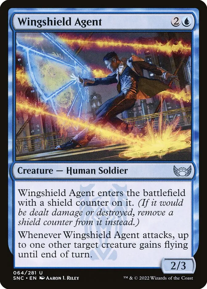 2022 Streets of New Capenna Wingshield Agent uncommon #64 uncommon card image