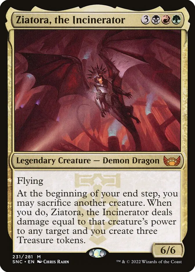 2022 Streets of New Capenna Ziatora, the Incinerator #231 mythic card image