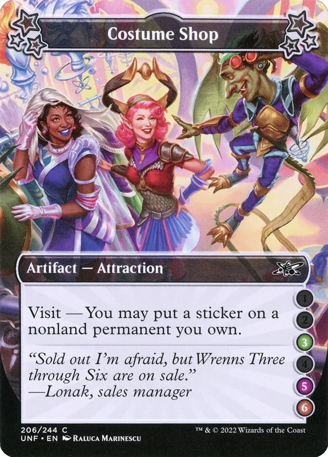 2022 Unfinity Costume Shop common #206e common card image