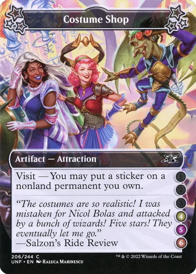 2022 Unfinity Costume Shop common #206f common card image