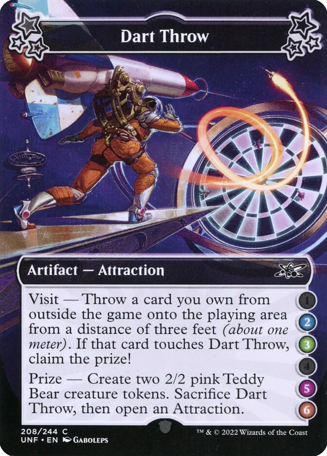 2022 Unfinity Dart Throw common #208b common card image