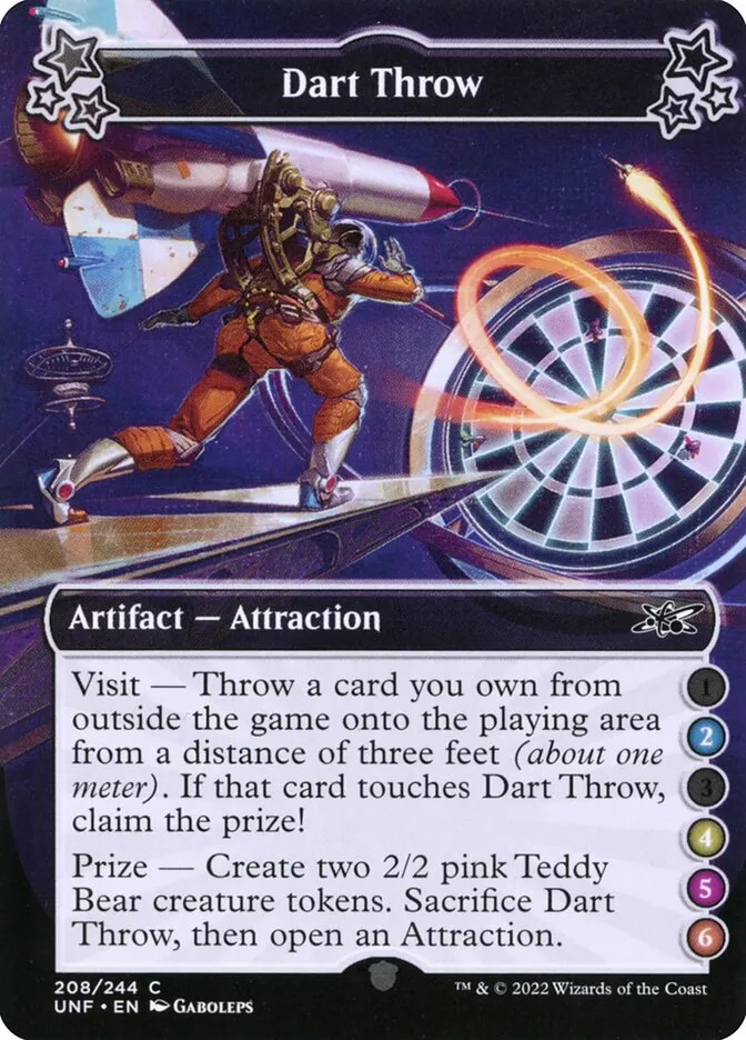 2022 Unfinity Dart Throw #208c common card image