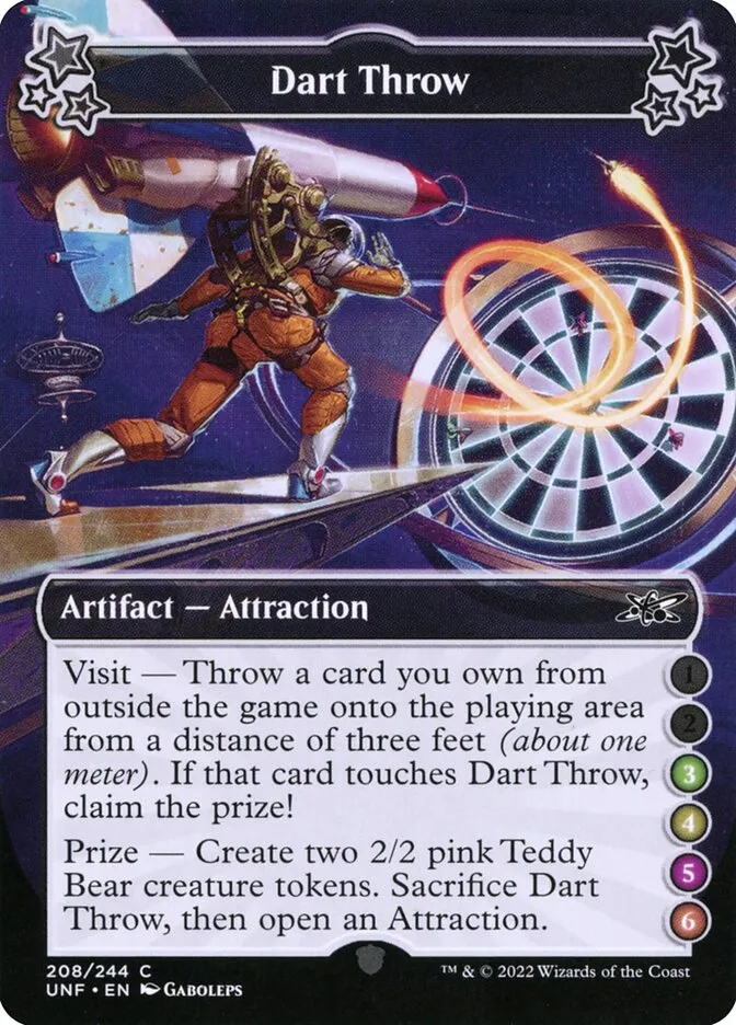 2022 Unfinity Dart Throw common #208d common card image