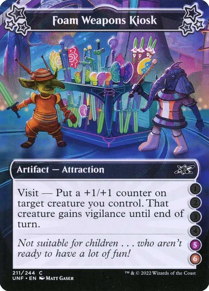 2022 Unfinity Foam Weapons Kiosk common #211d common card image