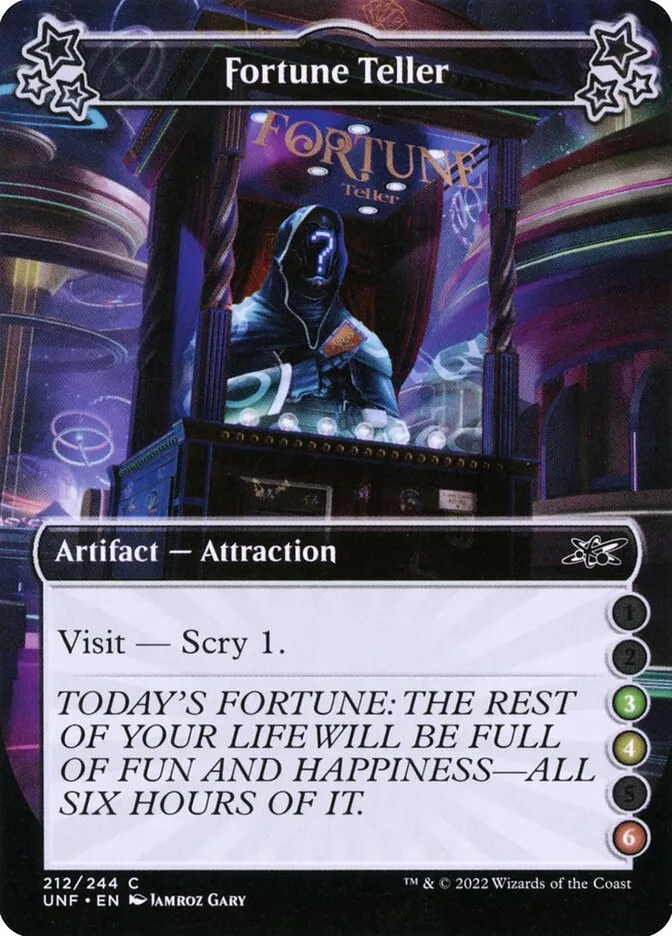 2022 Unfinity Fortune Teller common #212d common card image