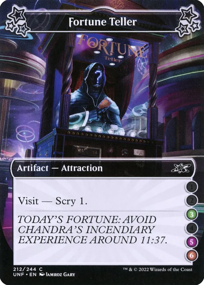 2022 Unfinity Fortune Teller common #212e common card image