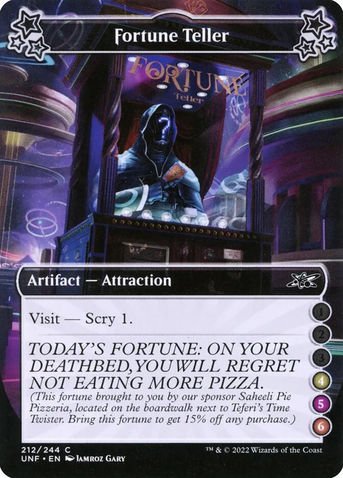 2022 Unfinity Fortune Teller common #212f common card image
