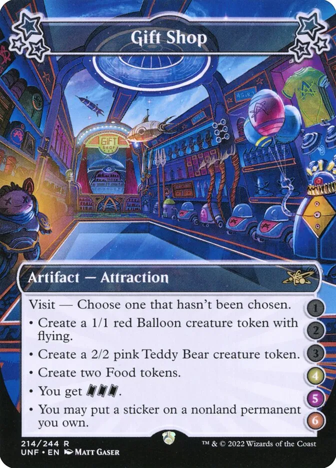 2022 Unfinity Gift Shop rare #214b rare card image