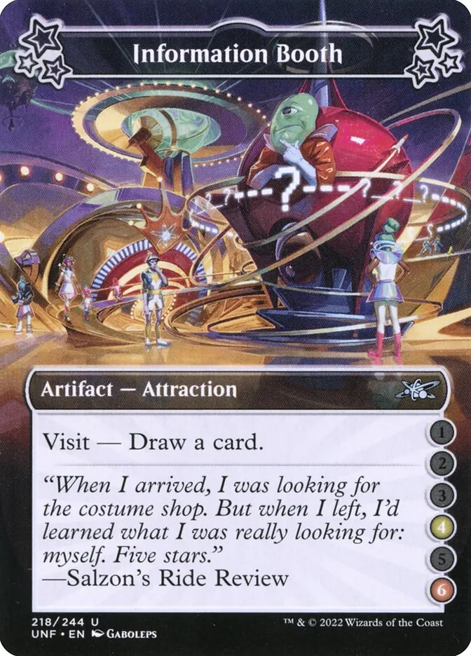 2022 Unfinity Information Booth uncommon #218c uncommon card image