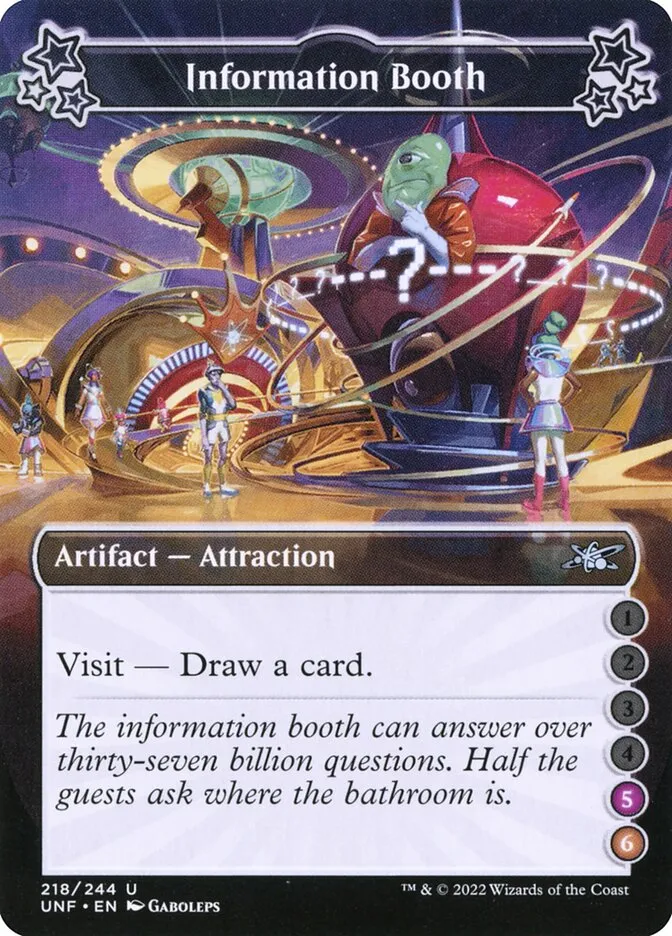 2022 Unfinity Information Booth uncommon #218d uncommon card image