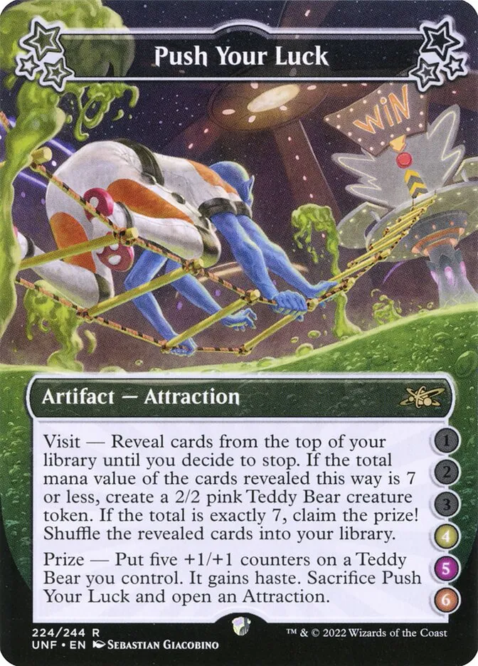 2022 Unfinity Push Your Luck rare #224b rare card image