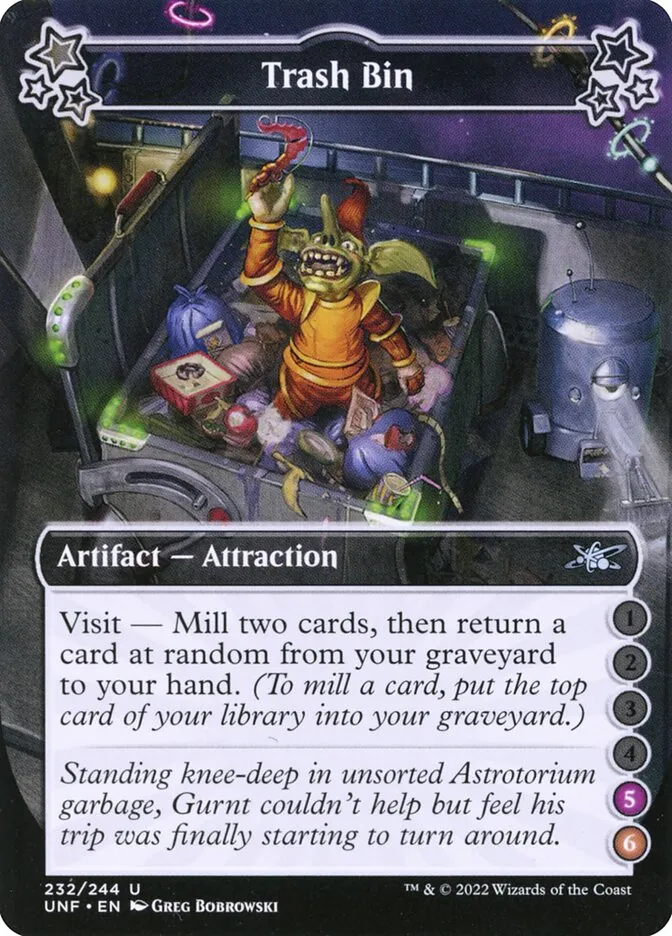 2022 Unfinity Trash Bin uncommon #232d uncommon card image
