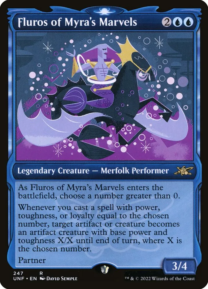 2022 Unfinity Fluros of Myra's Marvels #247 rare card image