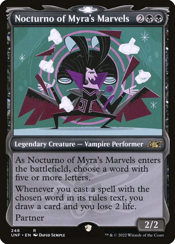 2022 Unfinity Nocturno of Myra's Marvels #248 rare card image
