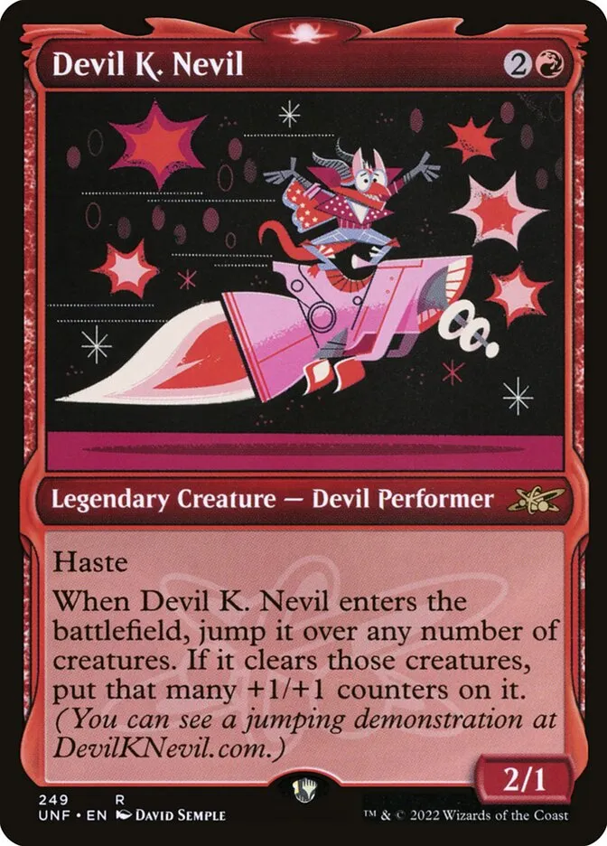 2022 Unfinity Devil K. Nevil rare #249 rare card image