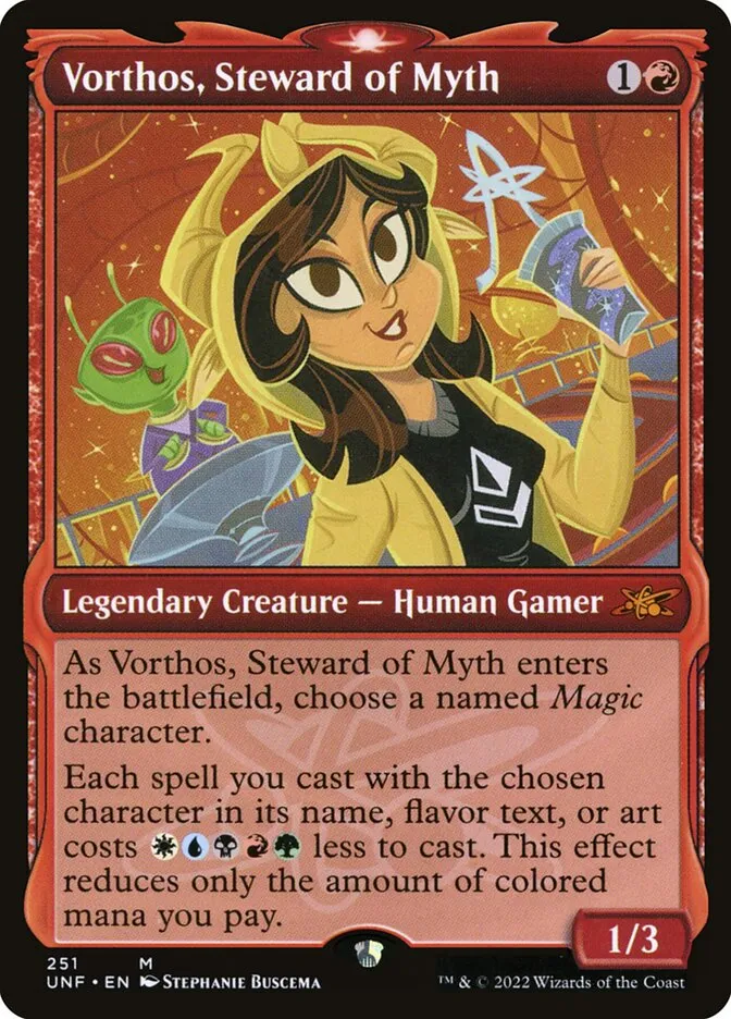 2022 Unfinity Vorthos, Steward of Myth #251 mythic card image
