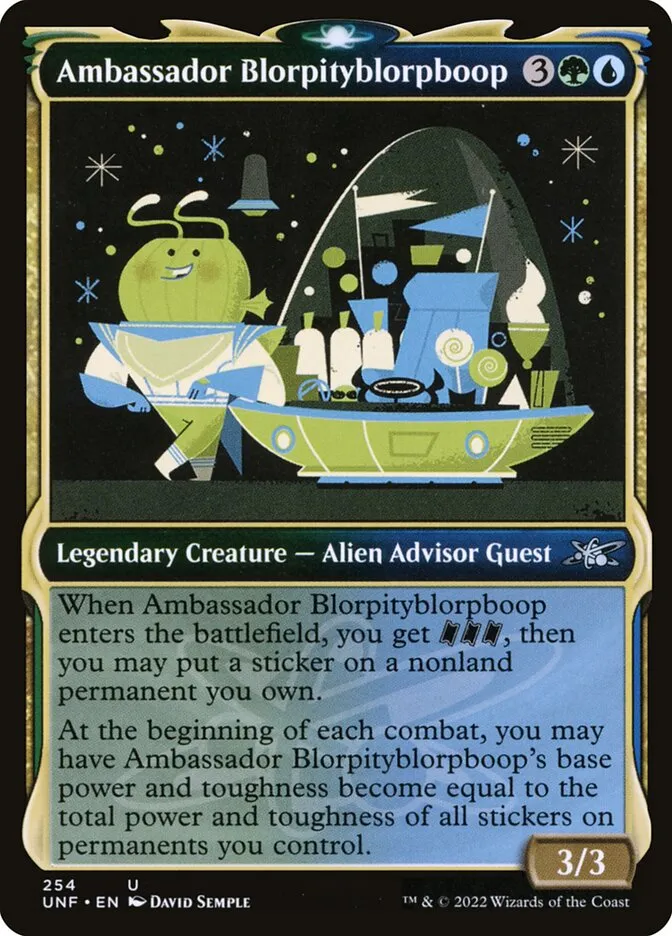 2022 Unfinity Ambassador Blorpityblorpboop #254 uncommon card image