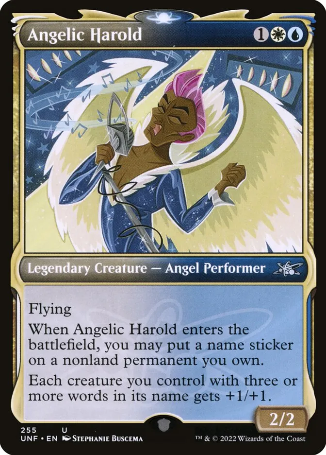 2022 Unfinity Angelic Harold uncommon #255 uncommon card image