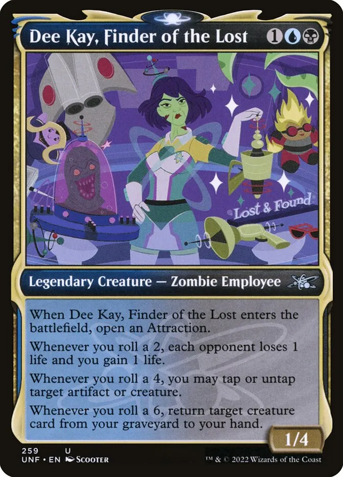 2022 Unfinity Dee Kay, Finder of the Lost #259 uncommon card image