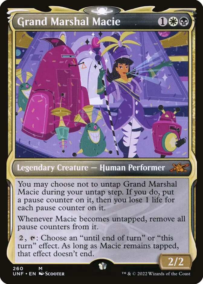 2022 Unfinity Grand Marshal Macie #260 mythic card image