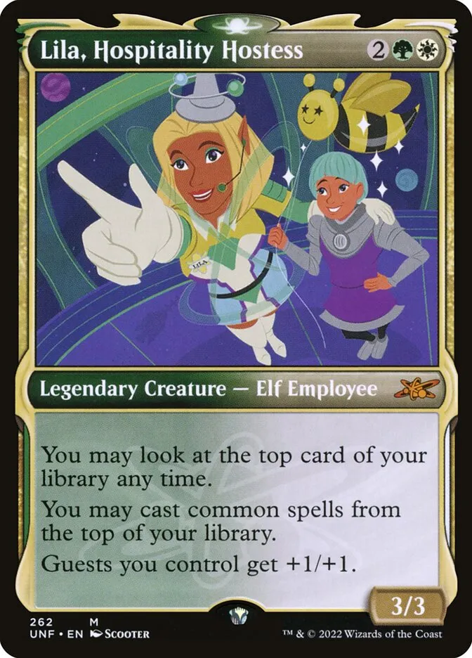 2022 Unfinity Lila, Hospitality Hostess #262 mythic card image