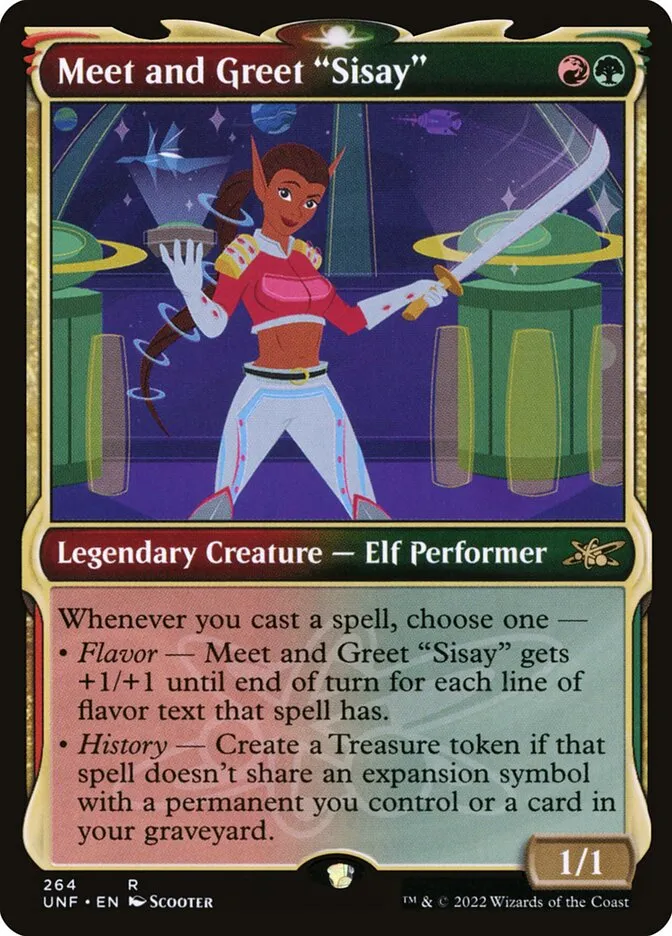 2022 Unfinity Meet and Greet "Sisay" #264 rare card image
