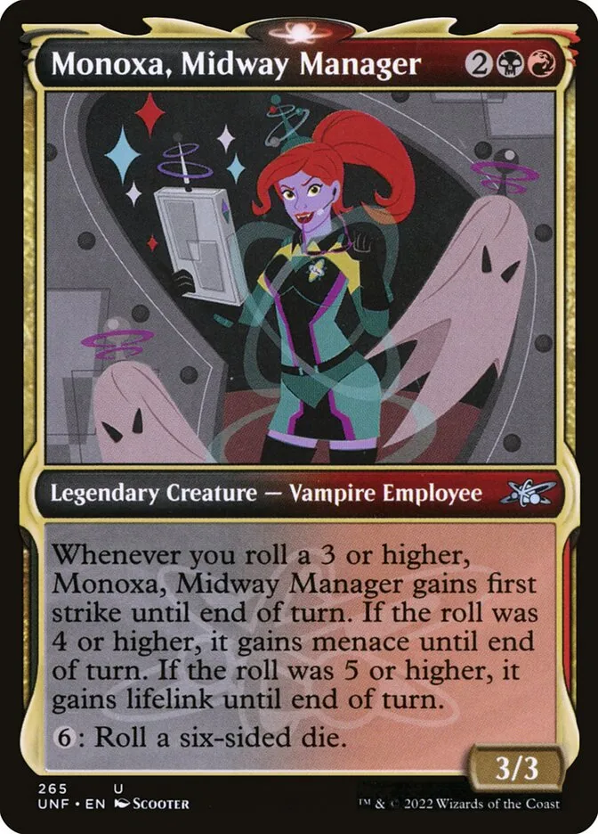 2022 Unfinity Monoxa, Midway Manager #265 uncommon card image