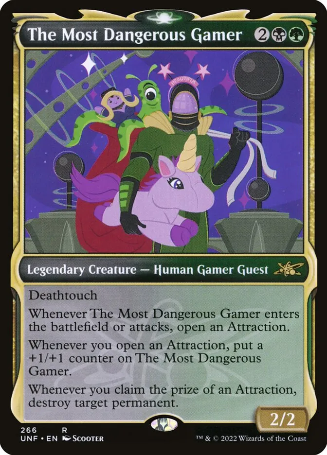 2022 Unfinity The Most Dangerous Gamer #266 rare card image