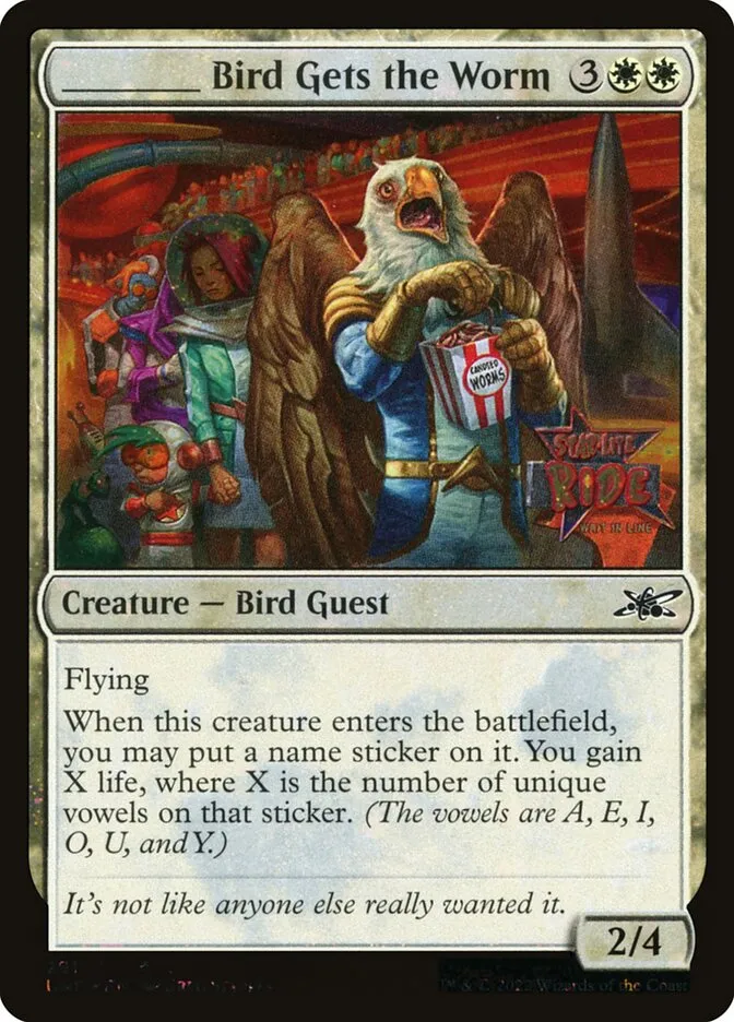 2022 Unfinity _____ Bird Gets the Worm common #291 common card image