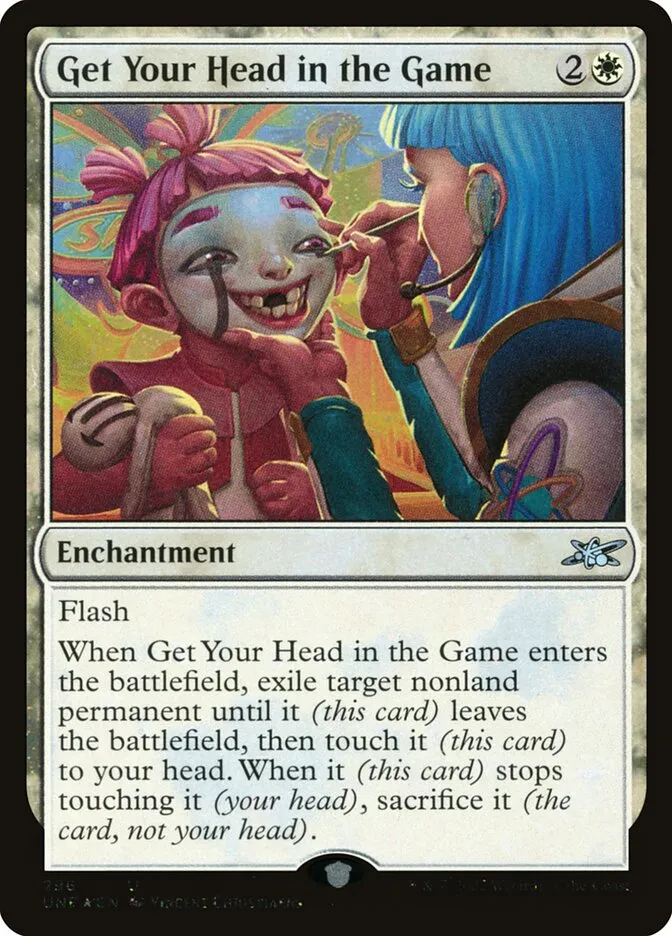 2022 Unfinity Get Your Head in the Game #296 uncommon card image