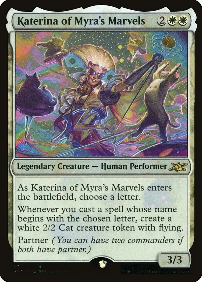 2022 Unfinity Katerina of Myra's Marvels #302 rare card image