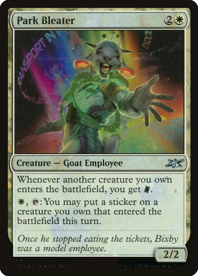 2022 Unfinity Park Bleater uncommon #307 uncommon card image