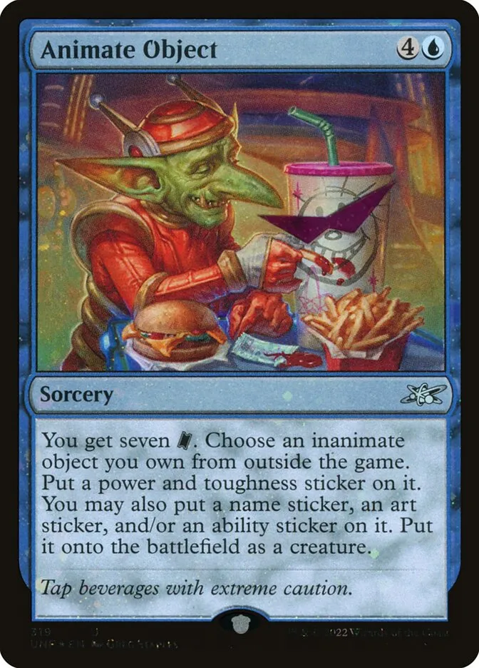 2022 Unfinity Animate Object uncommon #319 uncommon card image