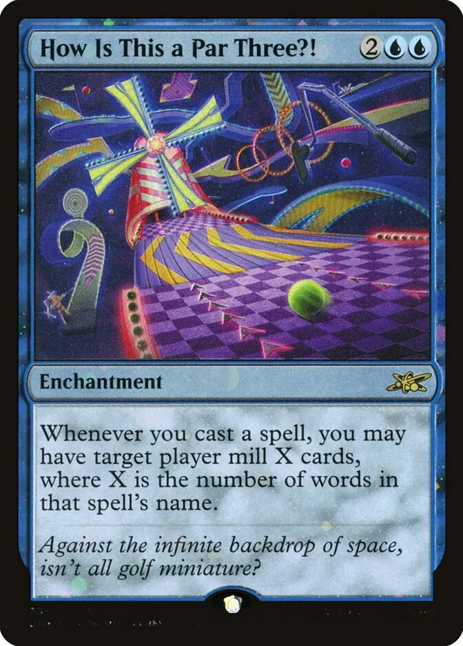 2022 Unfinity How Is This a Par Three?! rare #335 rare card image