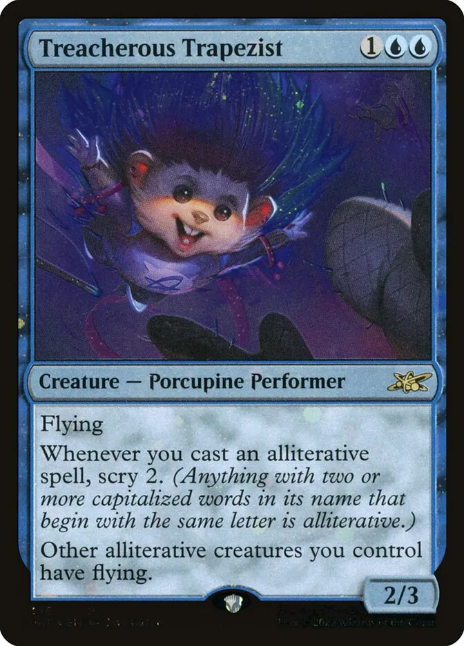 2022 Unfinity Treacherous Trapezist #346 rare card image