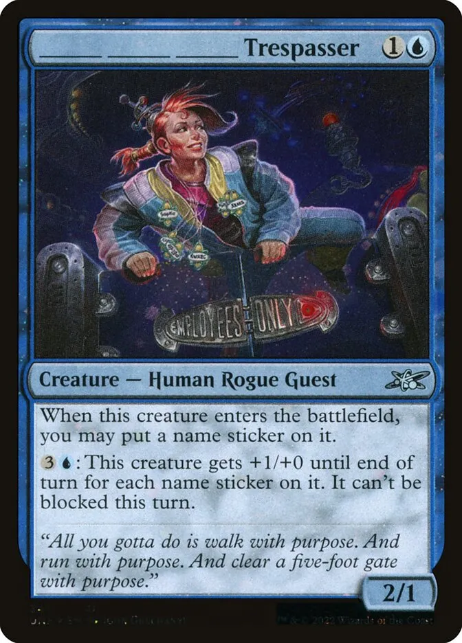 2022 Unfinity _____ _____ _____ Trespasser uncommon #347 uncommon card image