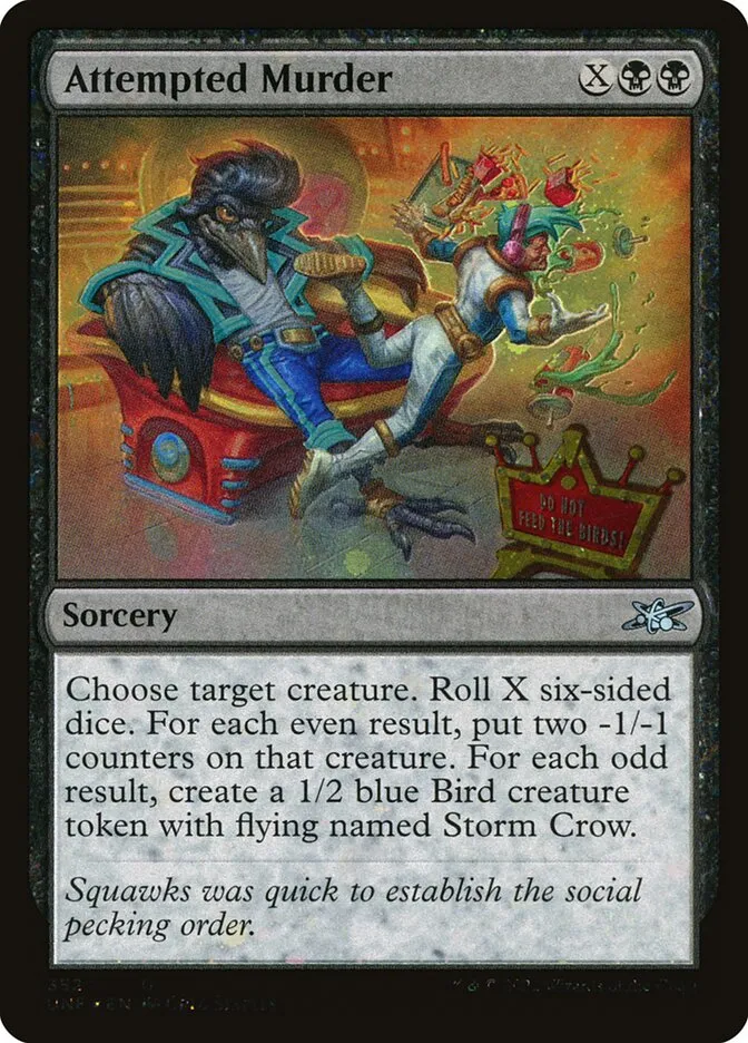 2022 Unfinity Attempted Murder uncommon #352 uncommon card image