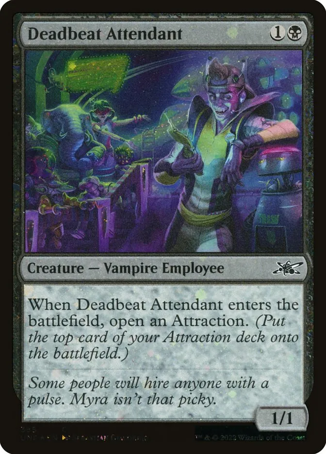 2022 Unfinity Deadbeat Attendant common #355 common card image