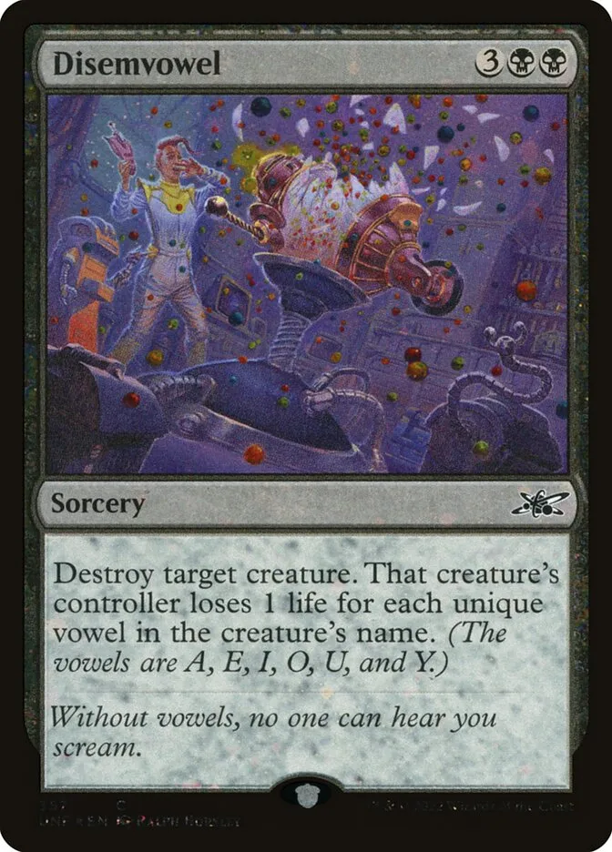 2022 Unfinity Disemvowel common #357 common card image
