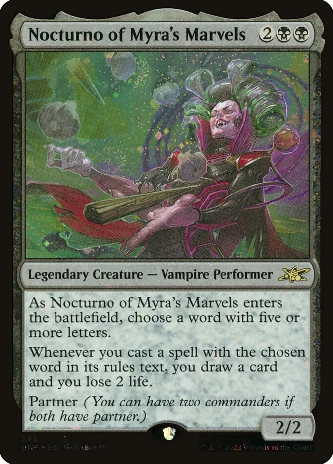 2022 Unfinity Nocturno of Myra's Marvels #368 rare card image