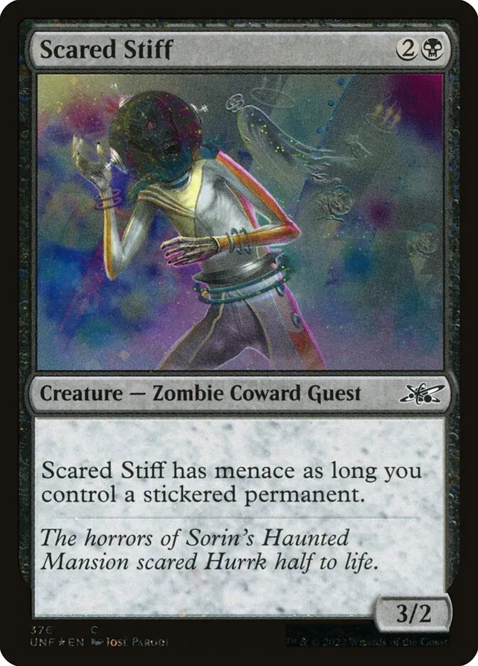2022 Unfinity Scared Stiff common #376 common card image