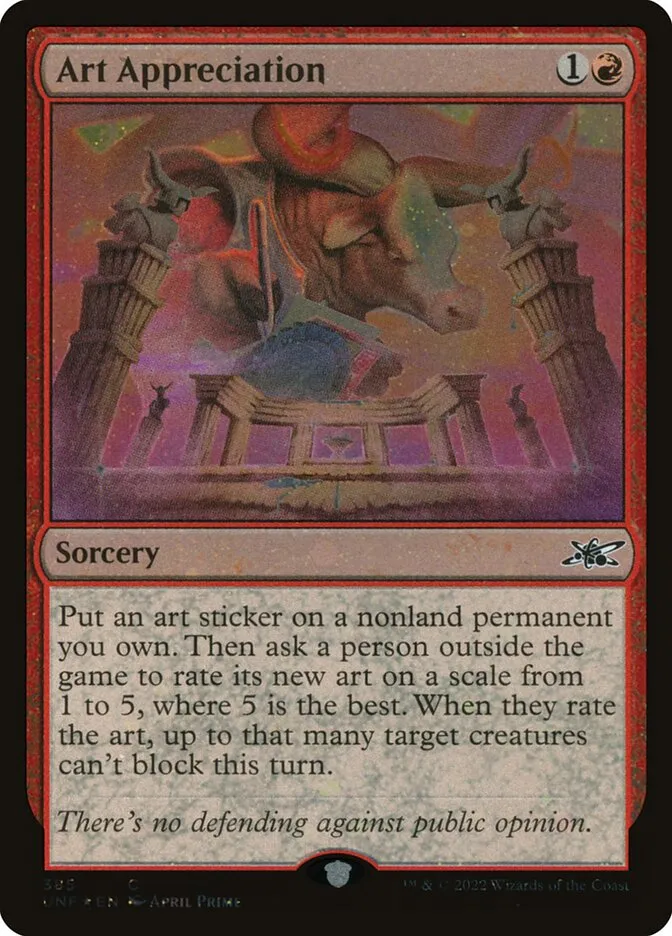 2022 Unfinity Art Appreciation common #385 common card image