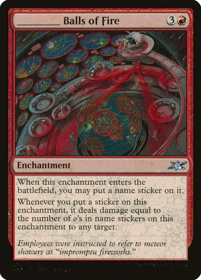 2022 Unfinity _____ Balls of Fire #386 uncommon card image