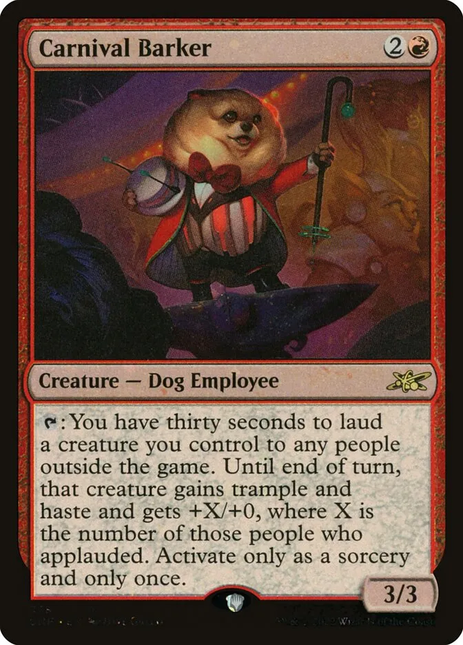 2022 Unfinity Carnival Barker rare #388 rare card image