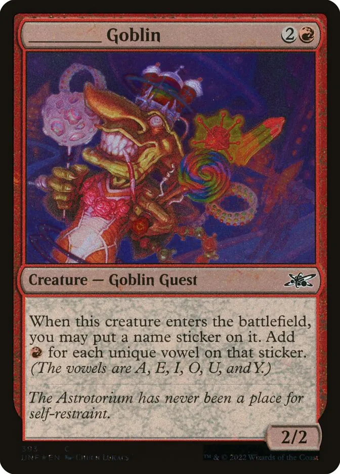 2022 Unfinity ________ Goblin common #393 common card image