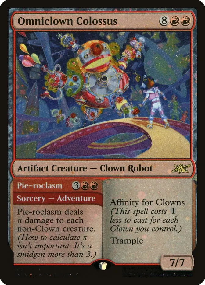2022 Unfinity Omniclown Colossus // Pie-roclasm #402 rare card image
