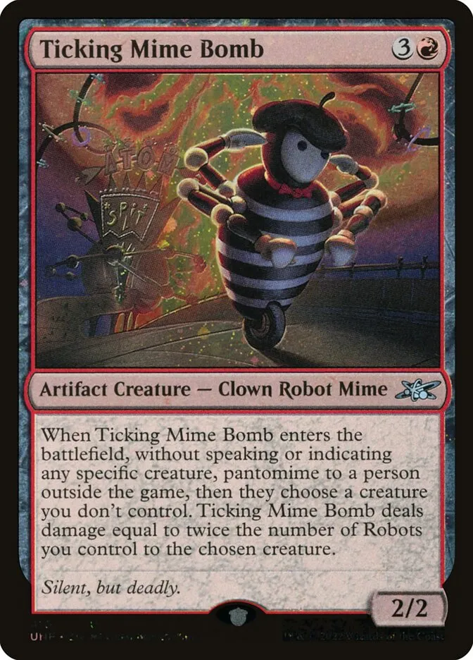 2022 Unfinity Ticking Mime Bomb #410 uncommon card image